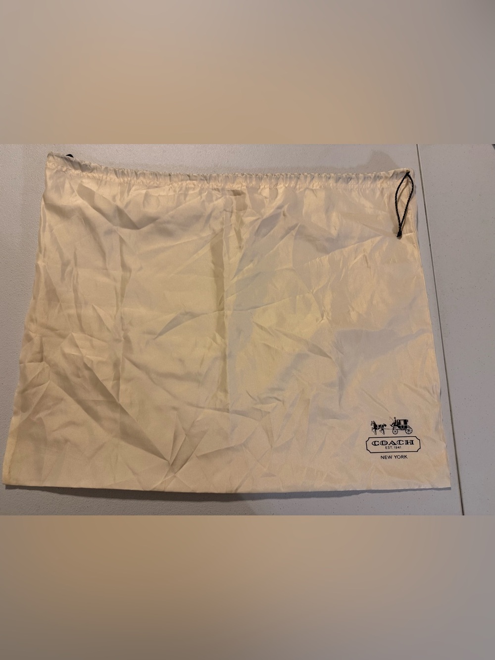 Coach Satin Drawstring Purse Dust Bag 23x18
